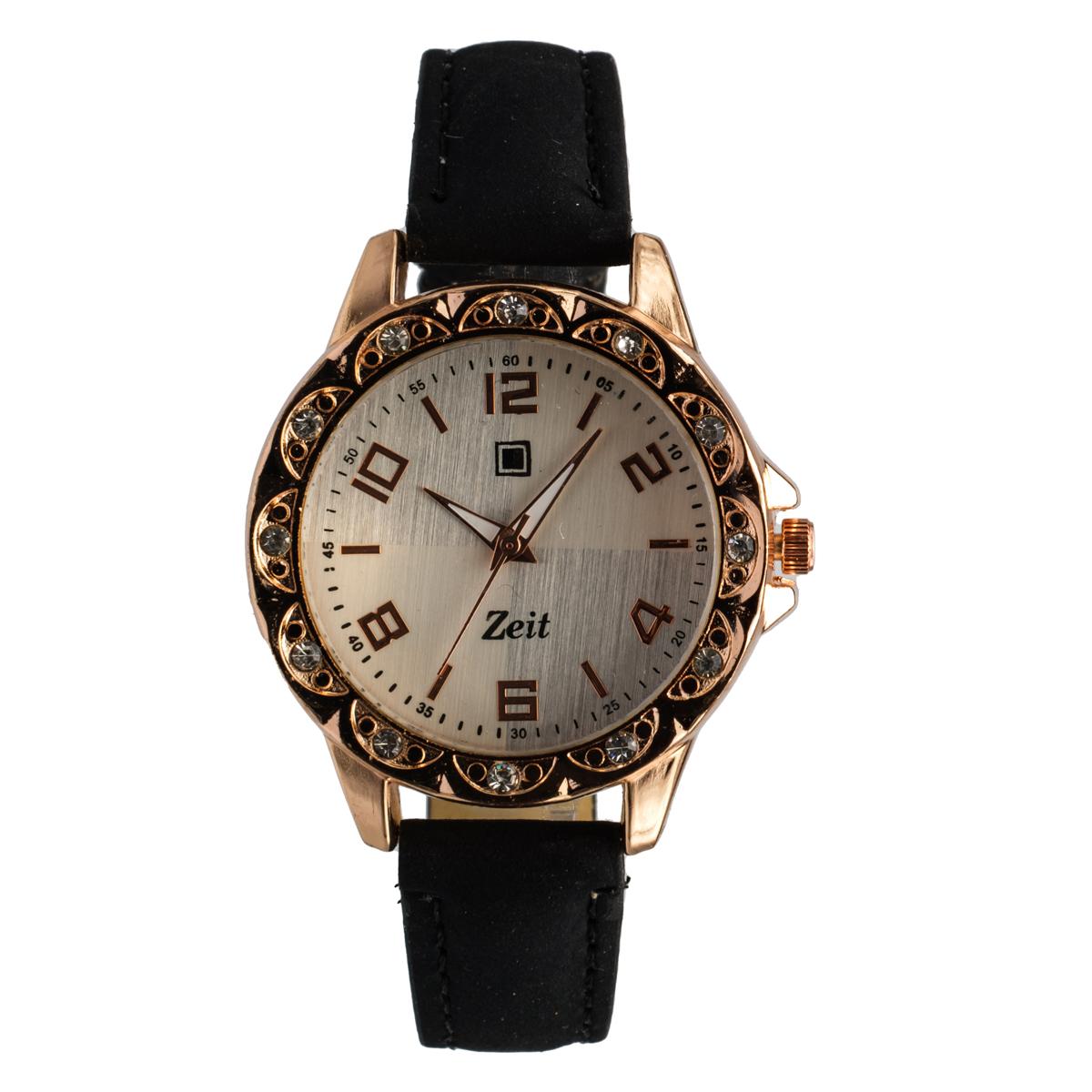 Reloj Análogo Zeit Dama Casual correa De Tacto Piel Textura