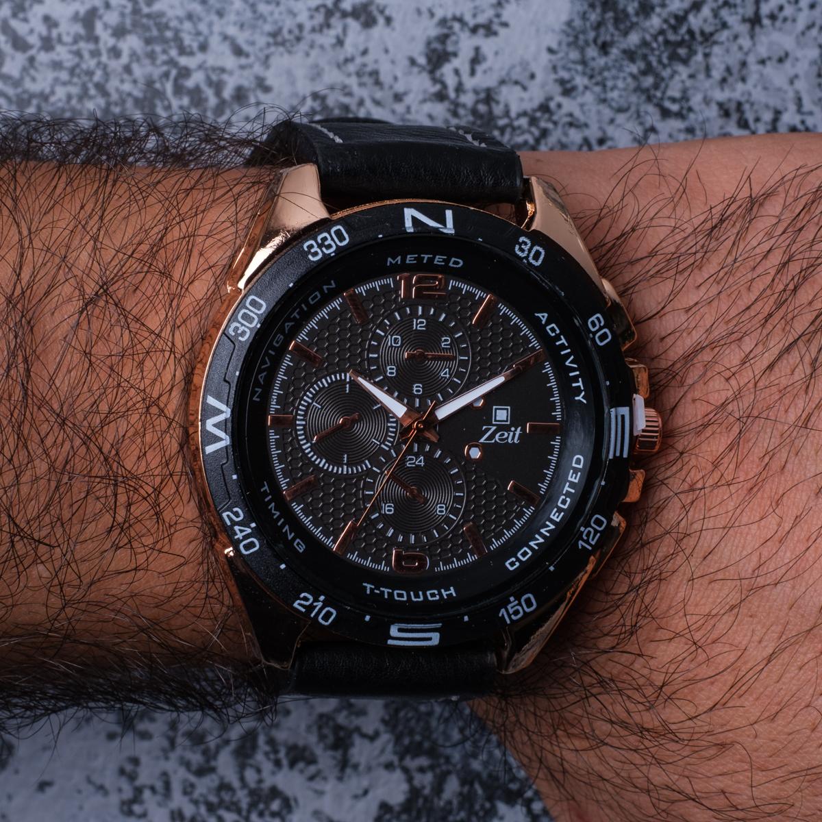 Reloj Análogo Zeit Caballero Correa De Tacto Piel Casual