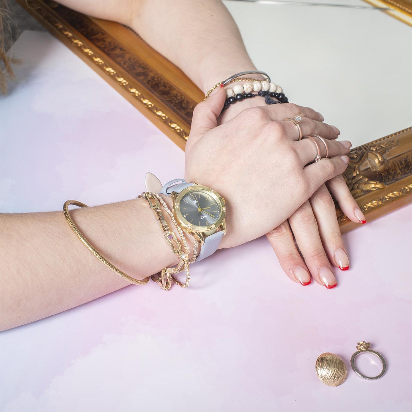 Reloj Análogo Zeit Casual Mujer Tacto Piel