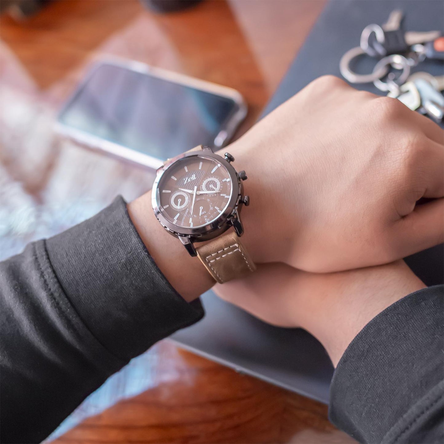 Reloj Análogo Zeit Casual Hombre Tacto Piel