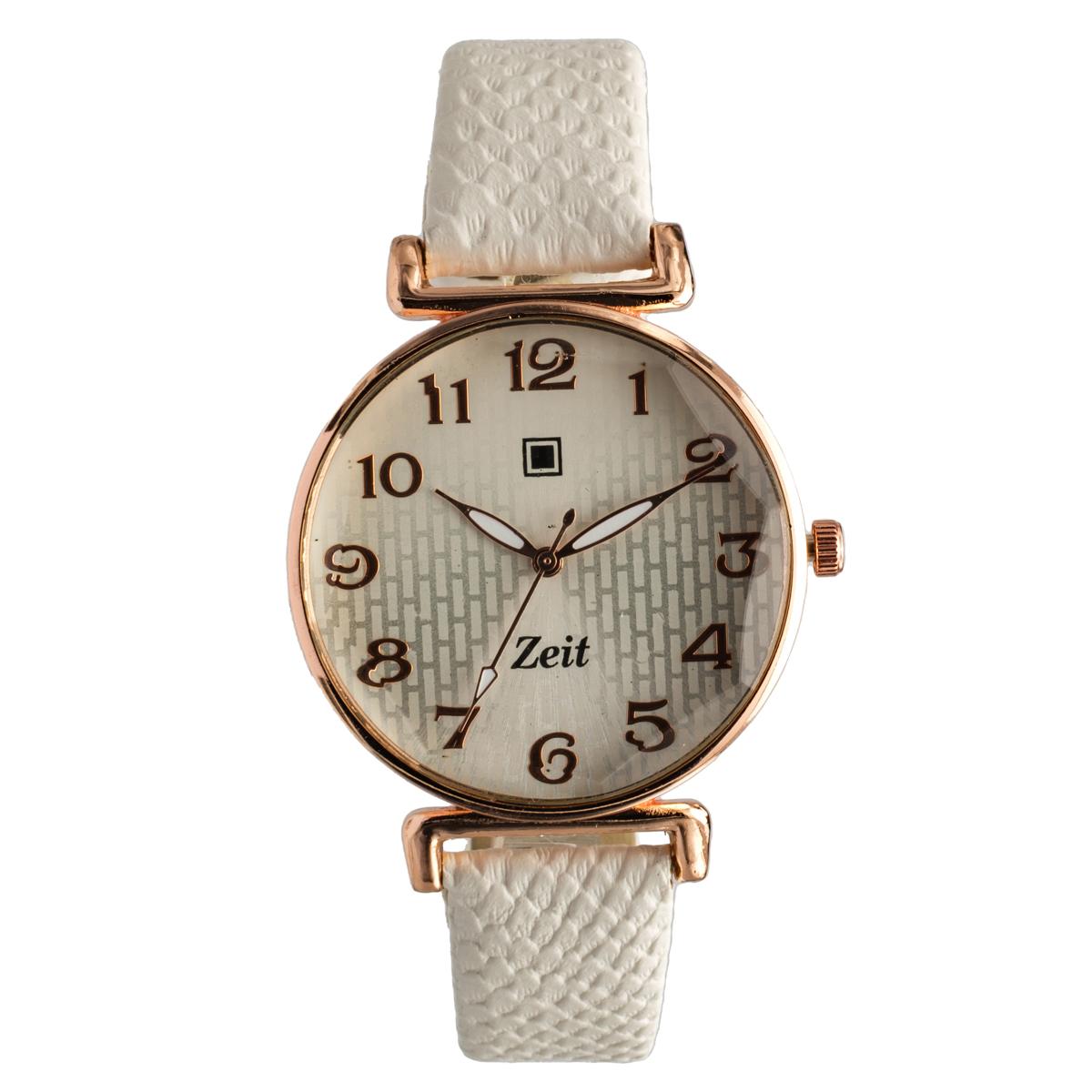 Reloj Análogo Zeit Casual correa De Tacto Piel Textura Dama