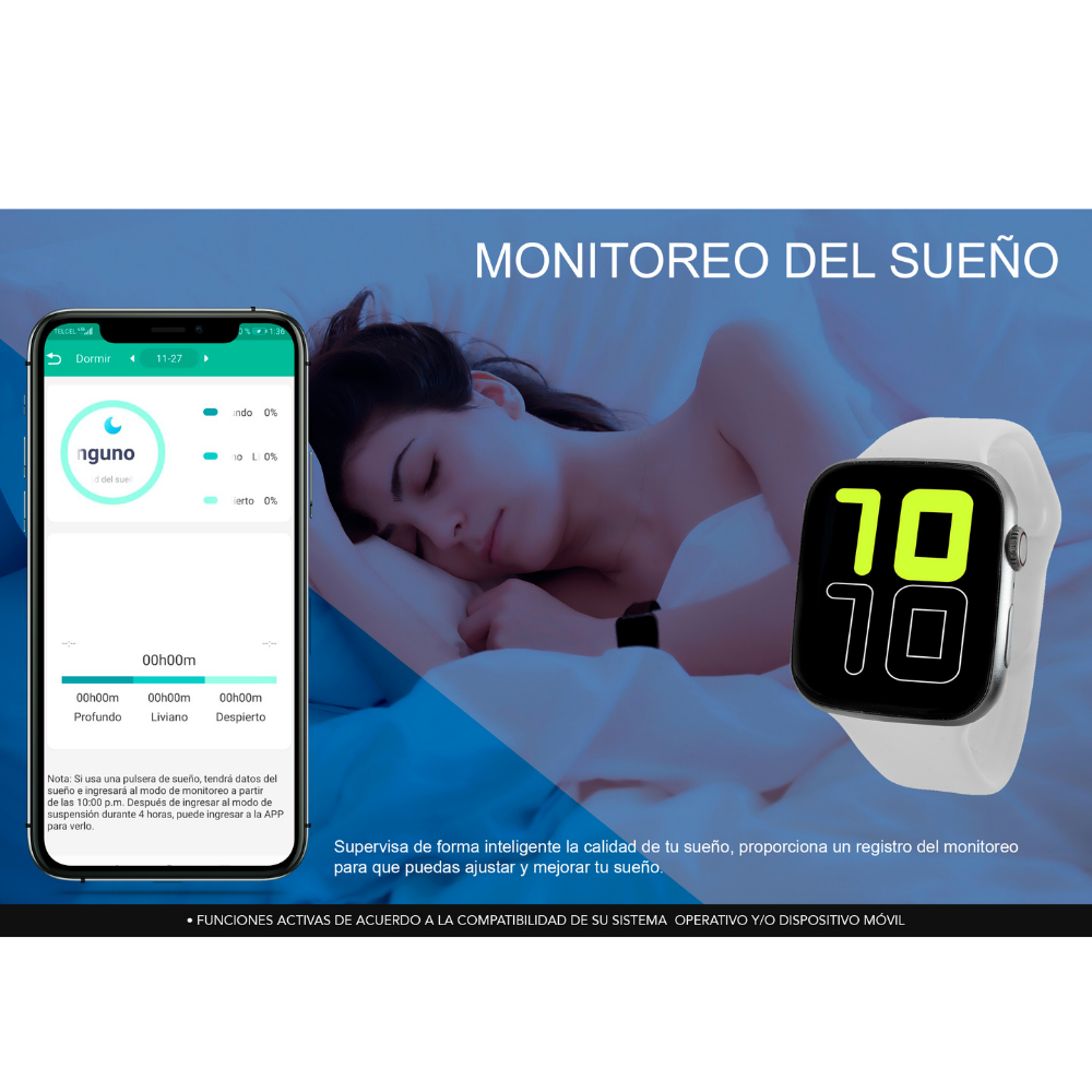 Reloj Smartwatch Nu Nordic negro para hacer llamadas 20937