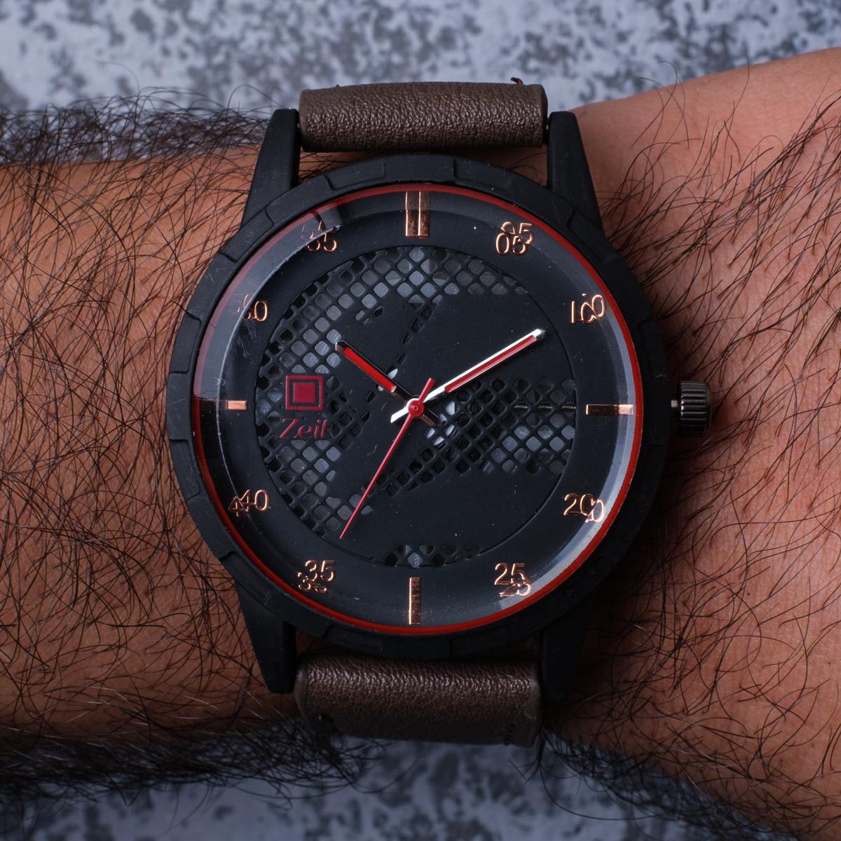 Reloj Análogo Zeit Casual Caballero Tacto Piel Textura