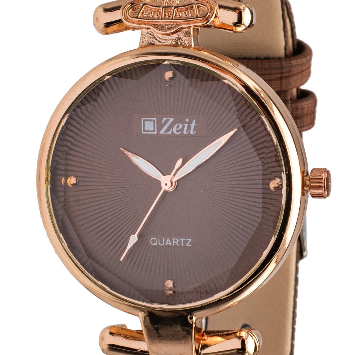 Reloj Análogo Zeit Dama Casual Tacto Piel Elegante