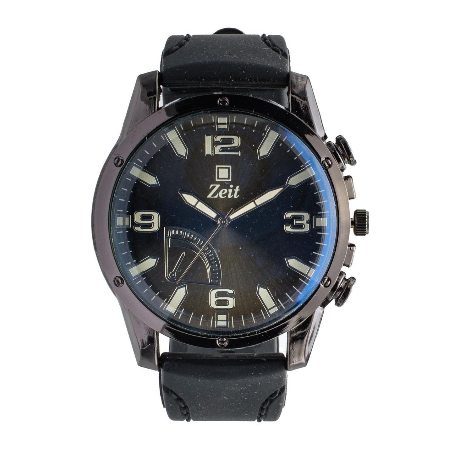 Reloj Análogo Zeit Caballero Correa De Silicón y Simuladores