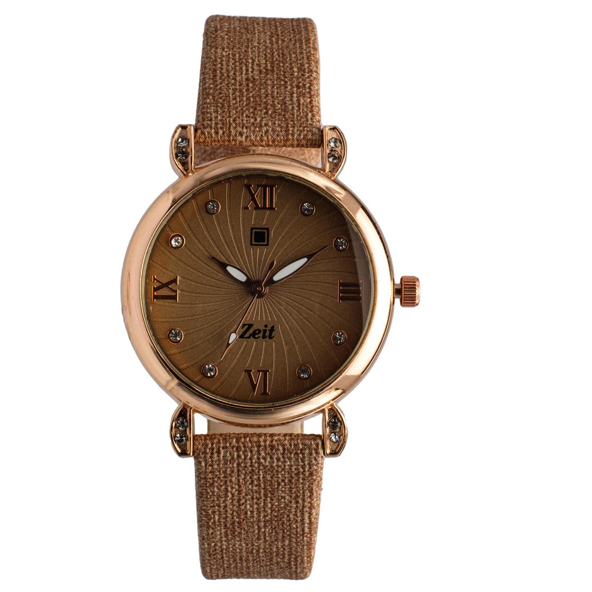 Reloj Análogo Zeit Casual correa Tacto Piel Dama Textura