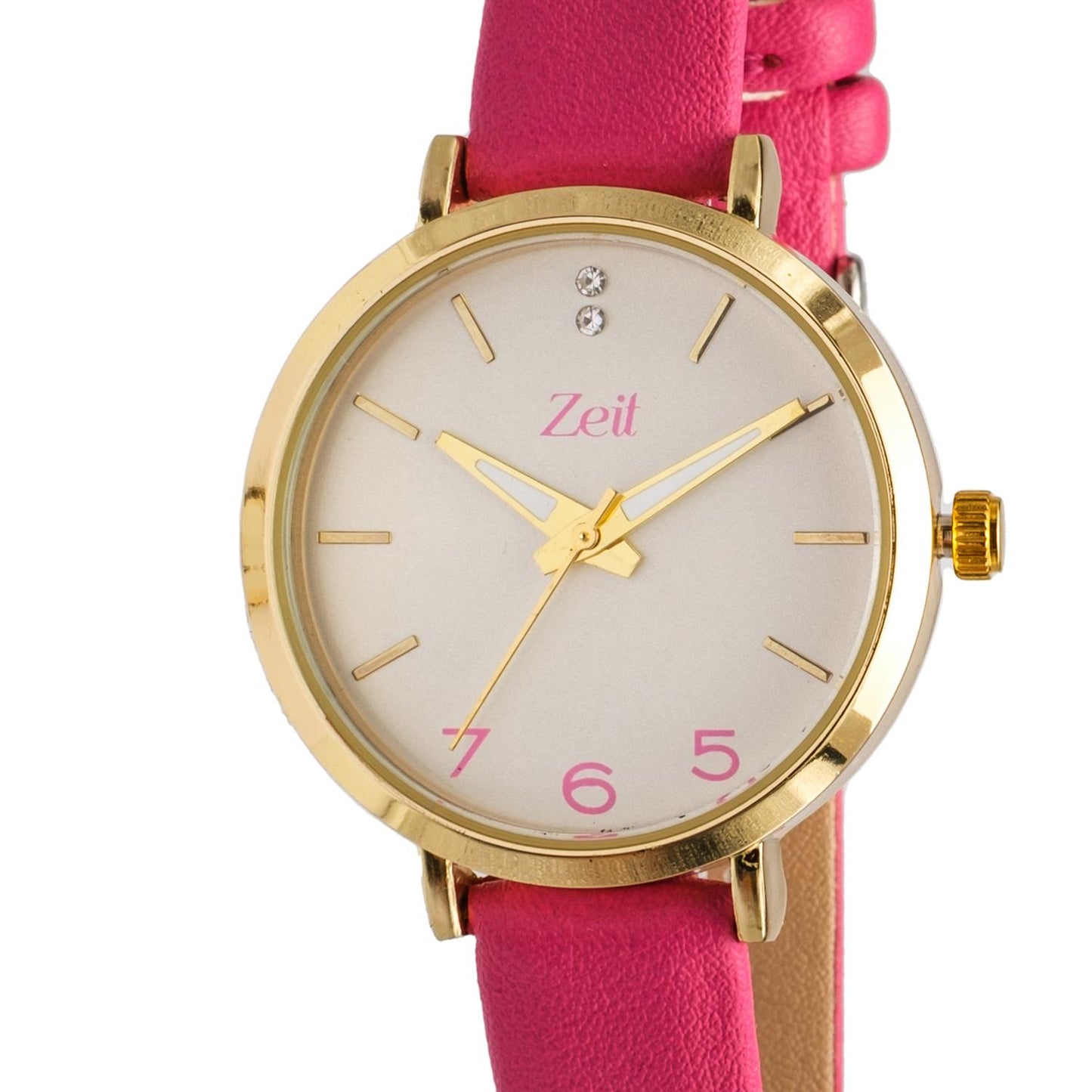 Reloj Análogo Zeit Dama Casual Tacto Piel/Liso Pedrería