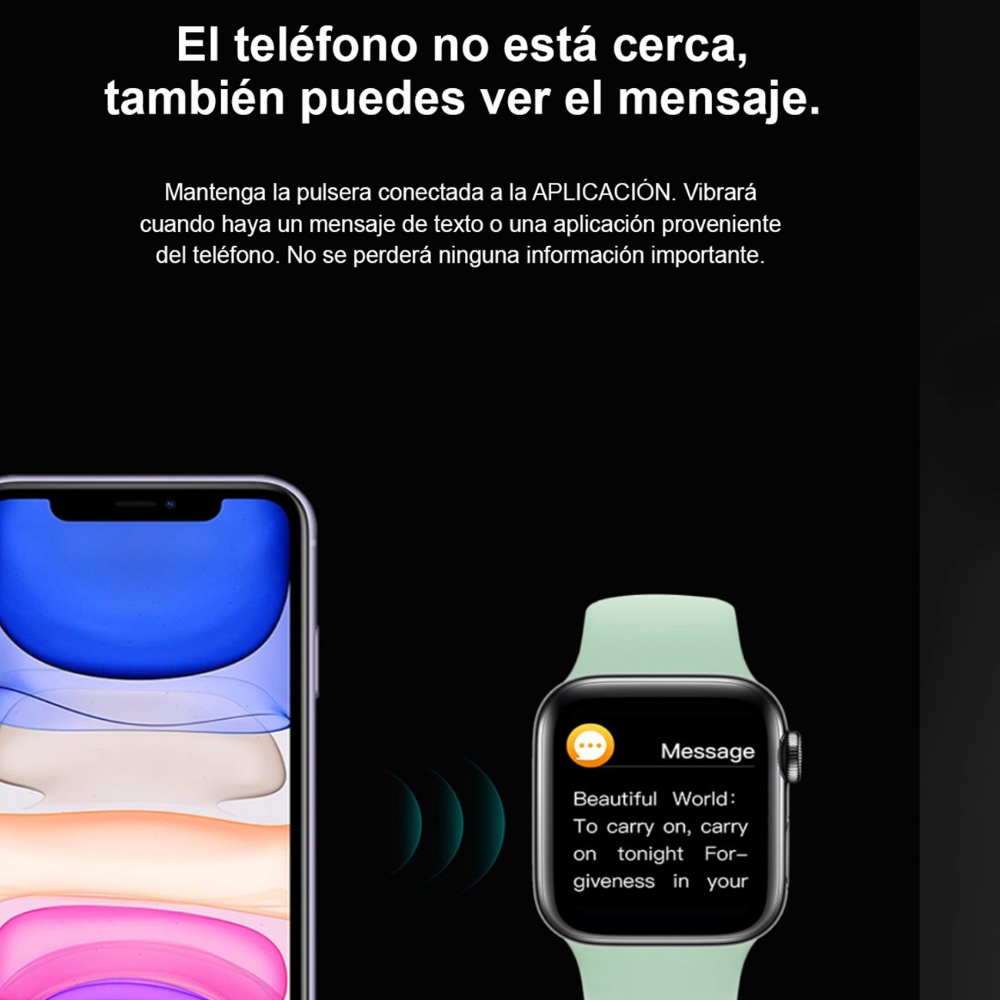 Reloj Smartwatch Nu Nordic negro para hacer llamadas 20937