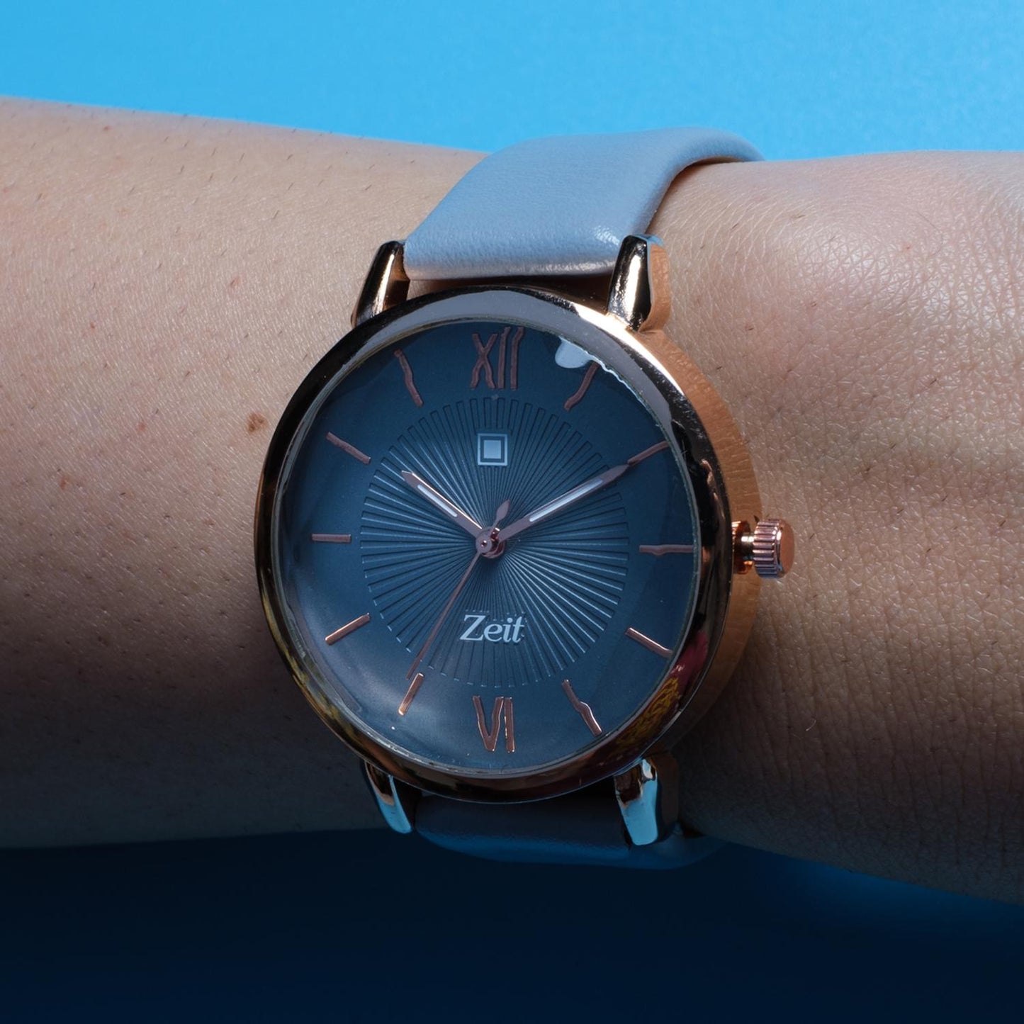 Reloj Análogo Zeit Dama Casual Tacto Piel Textura