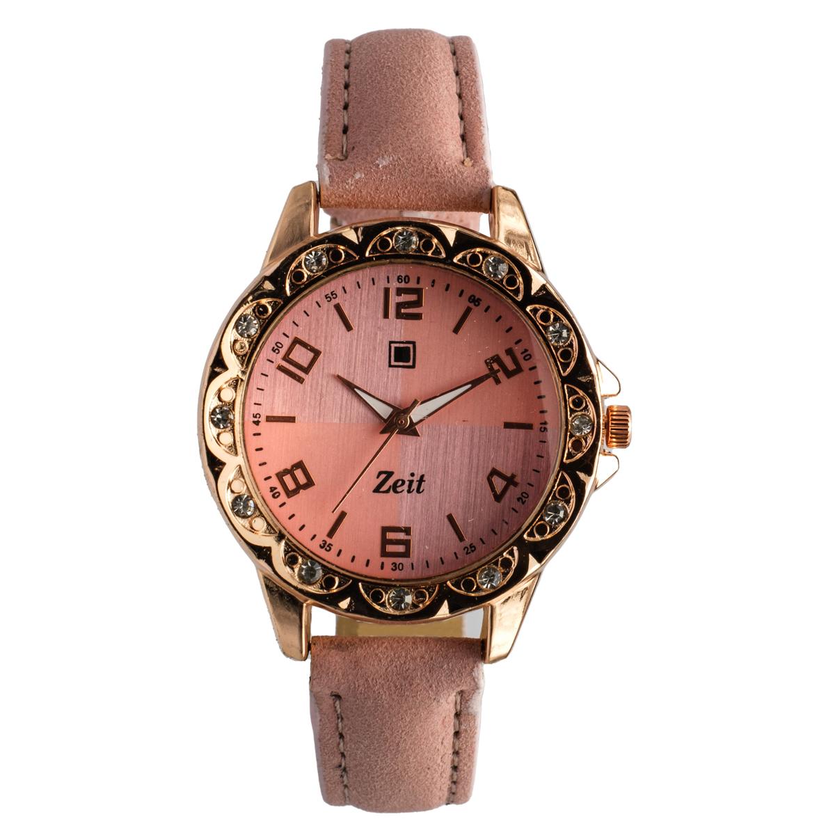 Reloj Análogo Zeit Dama Casual correa De Tacto Piel Textura