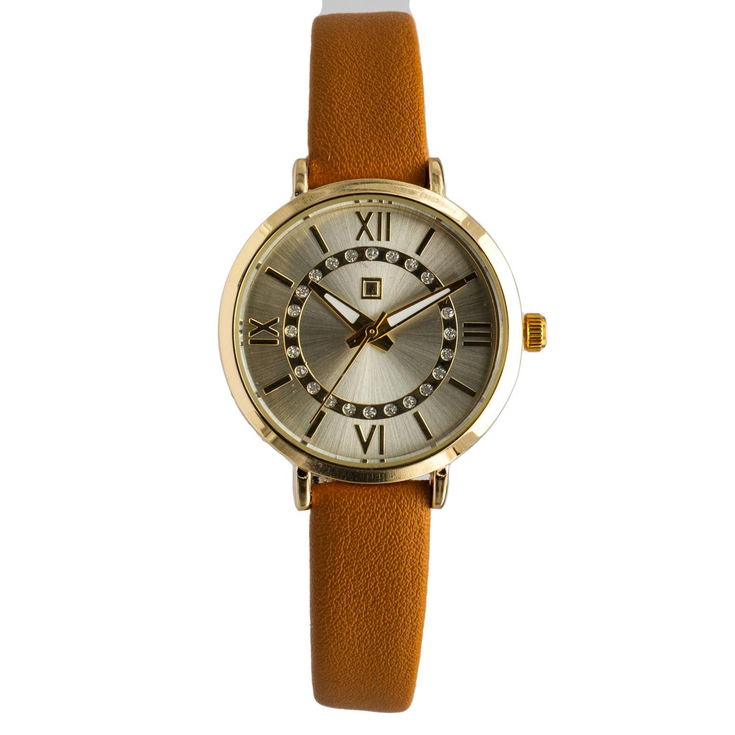 Reloj Análogo Zeit Dama Casual Tacto Piel Diseño Pedrería