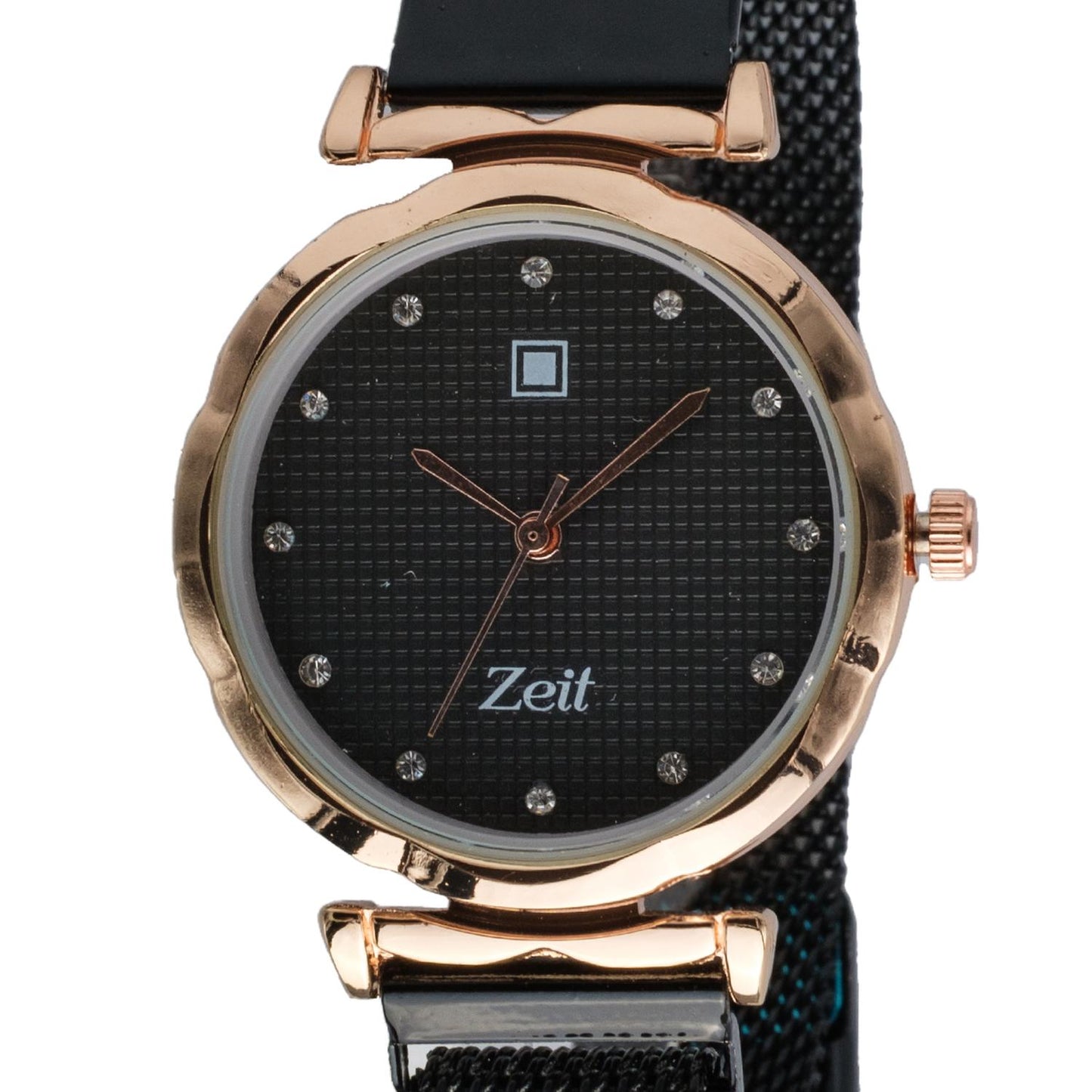 Reloj Análogo Zeit Dama Casual Mesh Pedrería
