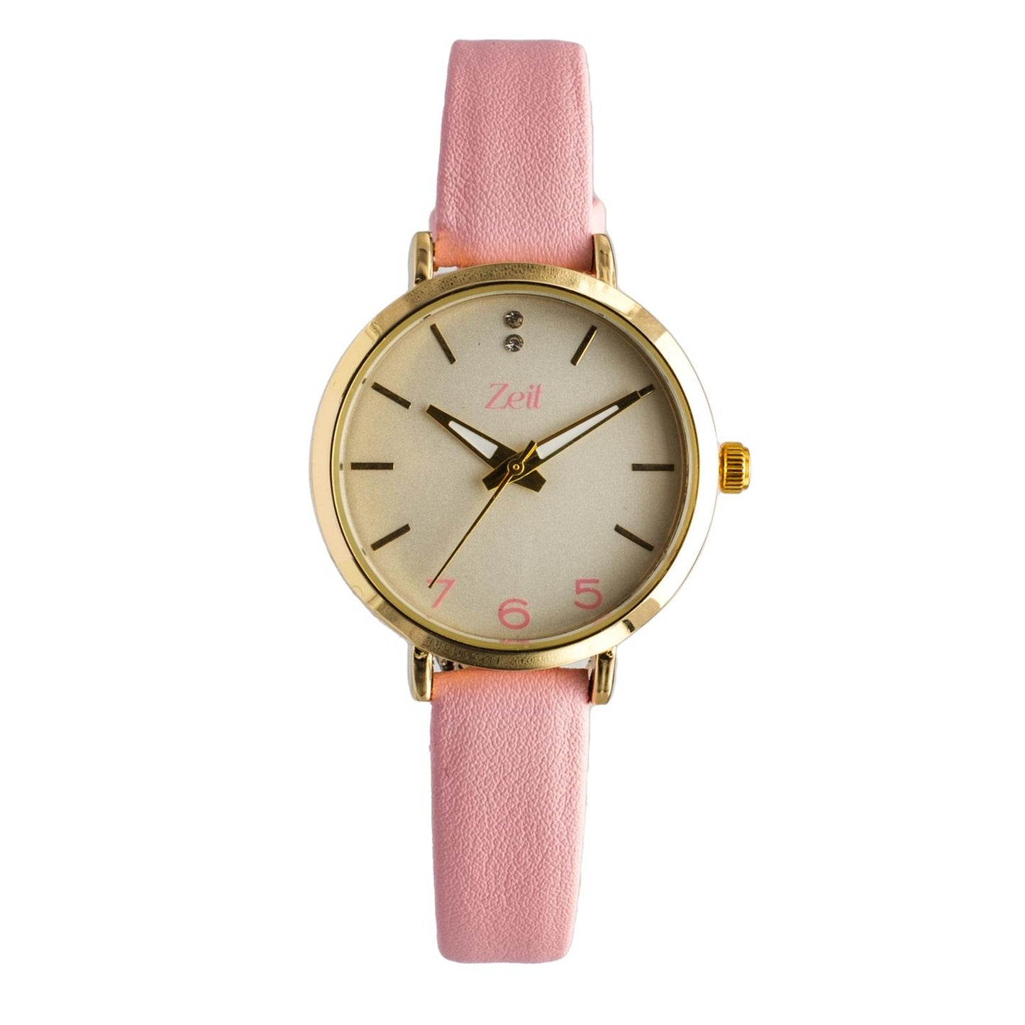 Reloj Análogo Zeit Dama Casual Tacto Piel/Liso Pedrería
