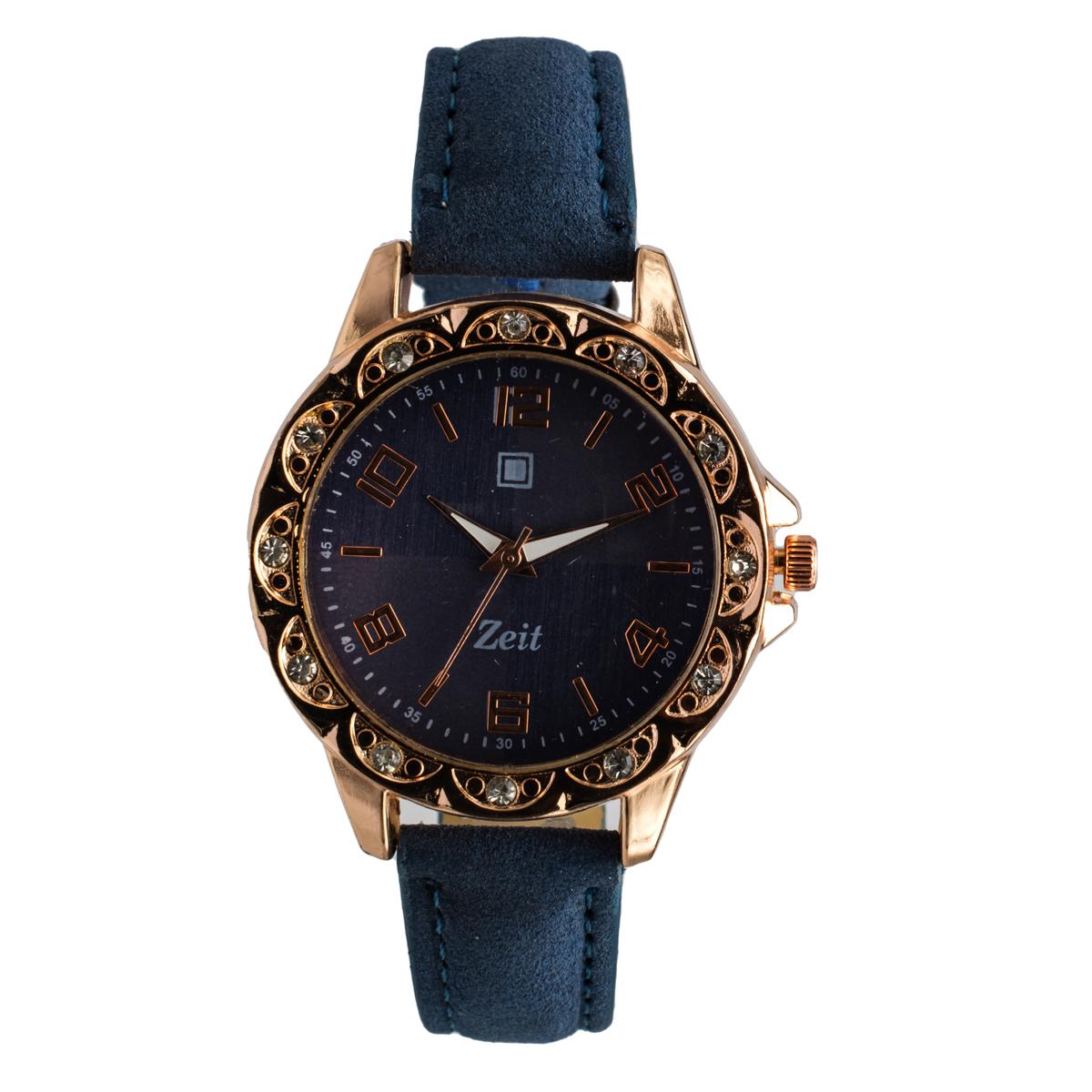 Reloj Análogo Zeit Dama Casual correa De Tacto Piel Textura