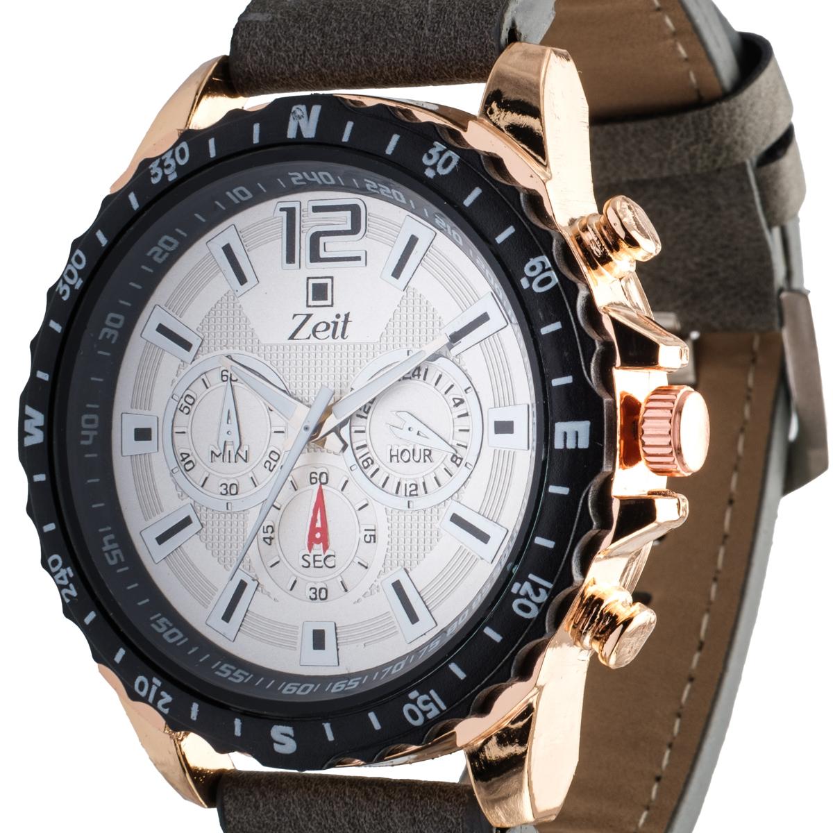 Reloj Análogo Zeit Caballero Correa Tacto Piel Simuladores