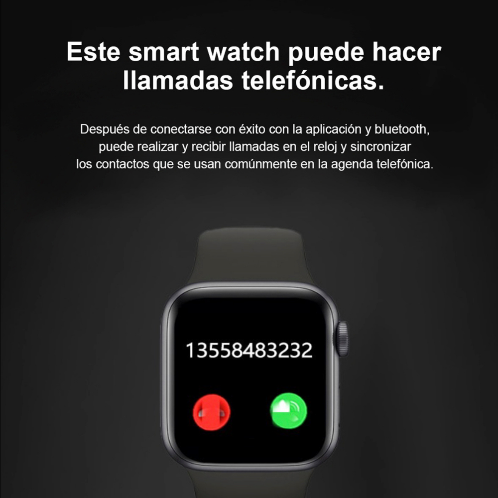Reloj Smartwatch Nu Nordic negro para hacer llamadas 20937