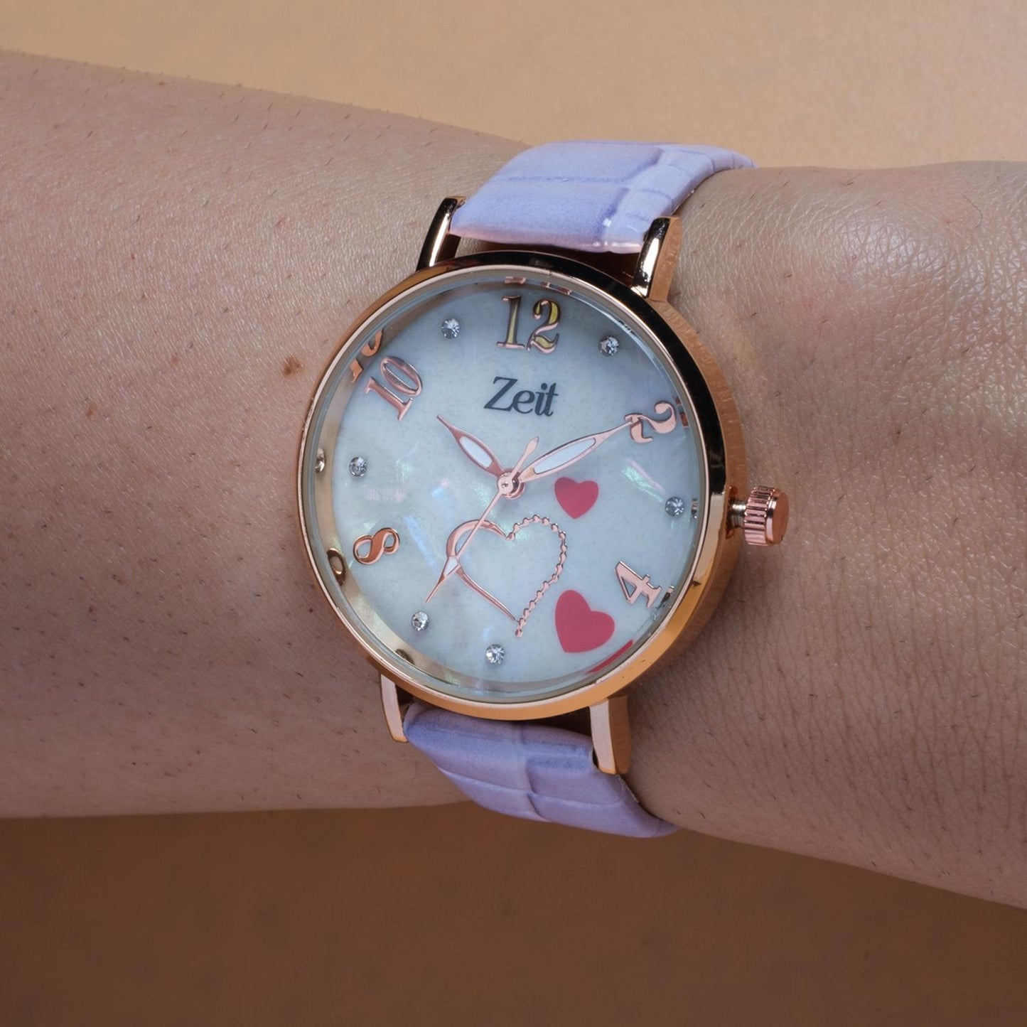 Reloj Análogo Zeit Dama Casual Correa de Tacto Piel Diseño