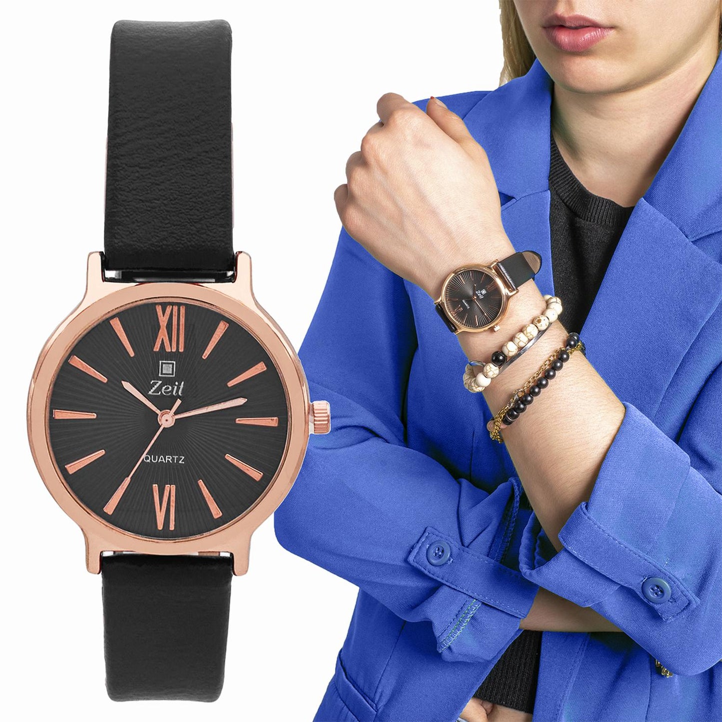Reloj Análogo Zeit Casual Mujer Tacto Piel Liso