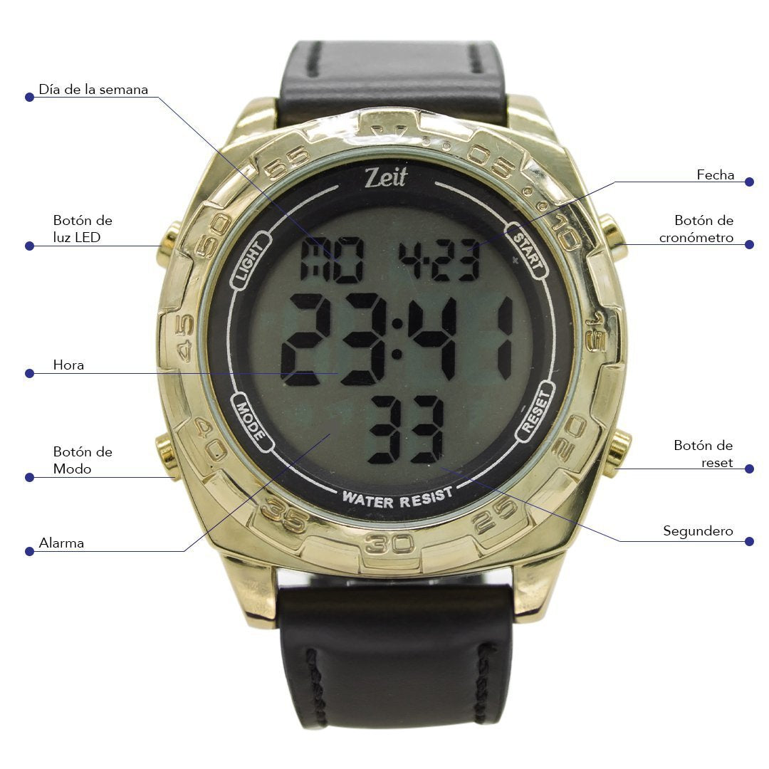 Reloj Zeit de Hombre tipo Digital Tactopiel Negro