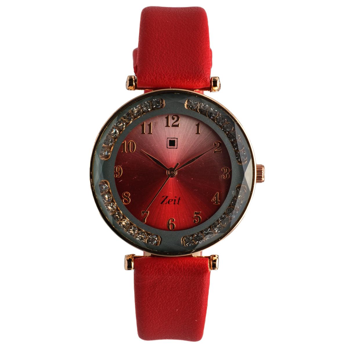 Reloj Análogo Zeit Dama correa De Tacto Piel Textura