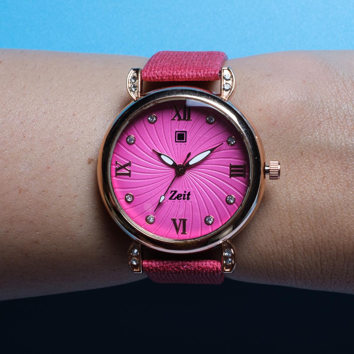 Reloj Análogo Zeit Casual correa Tacto Piel Dama Textura