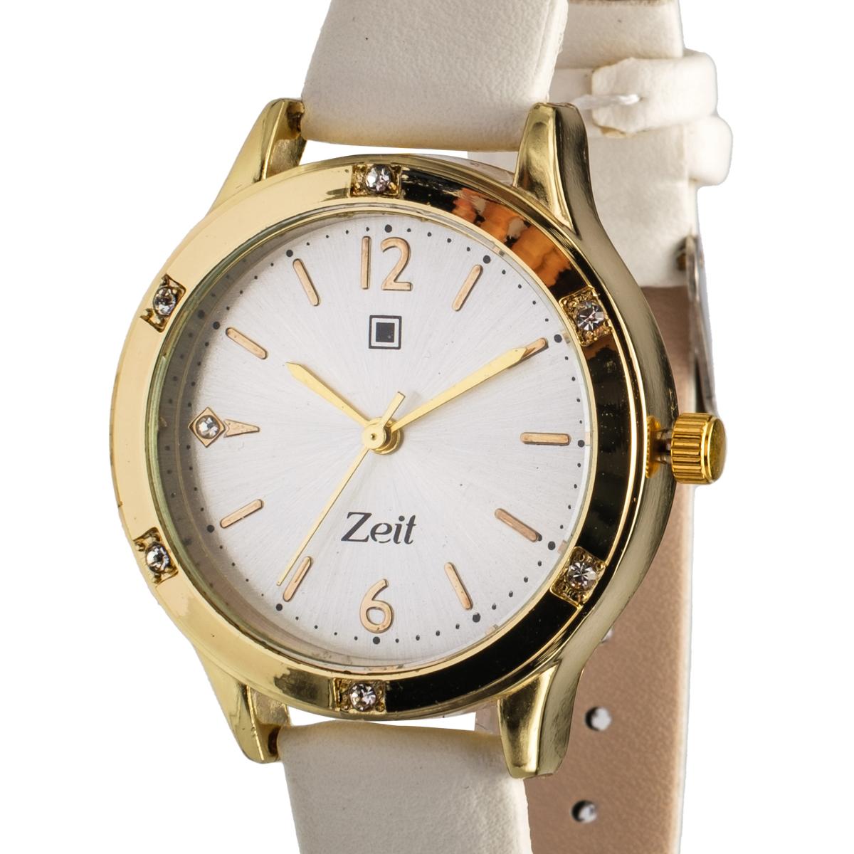 Reloj Análogo Zeit Dama Casual Fondo liso Pedrería