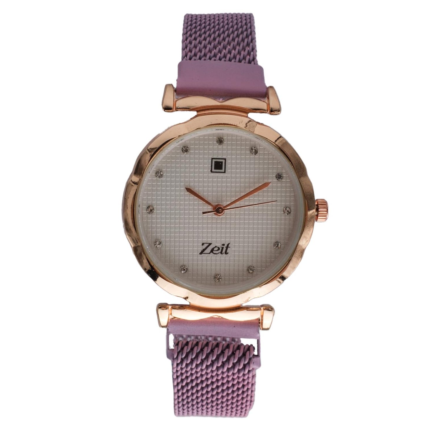 Reloj Análogo Zeit Dama Casual Mesh Pedrería