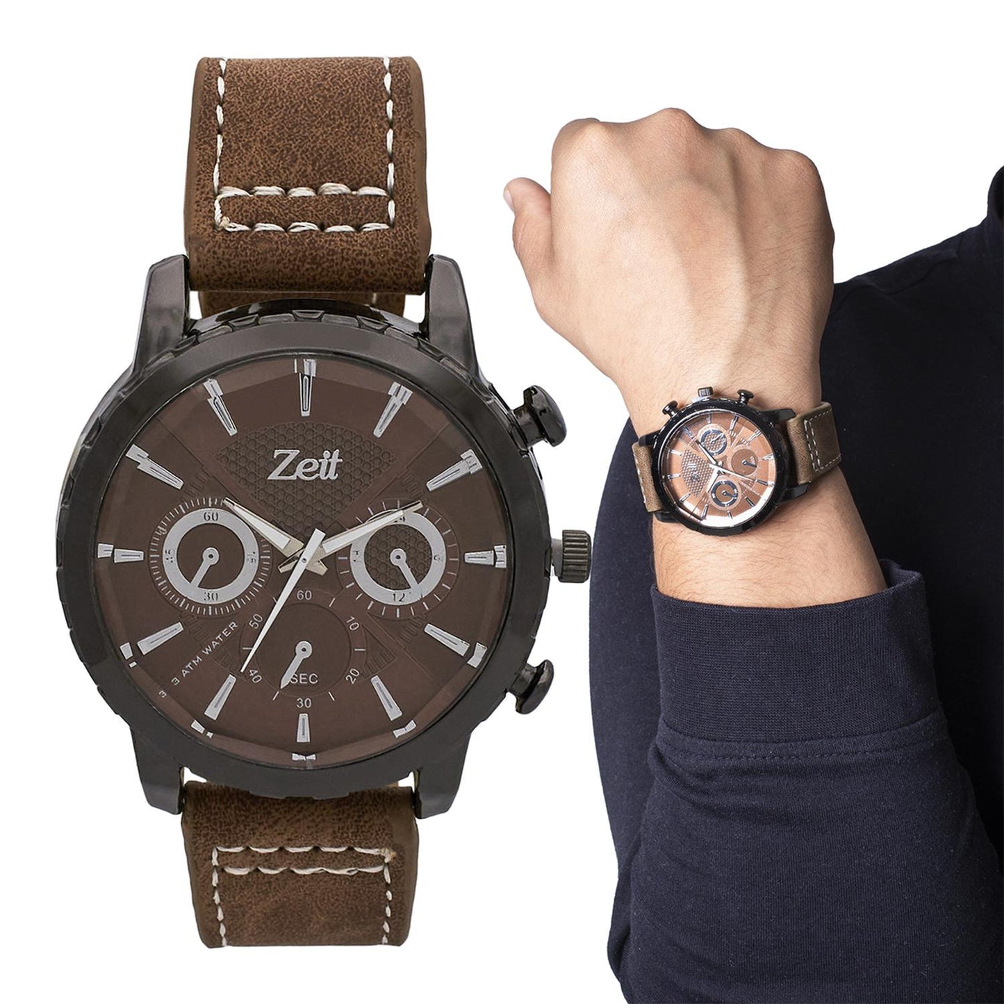 Reloj Análogo Zeit Casual Hombre Tacto Piel
