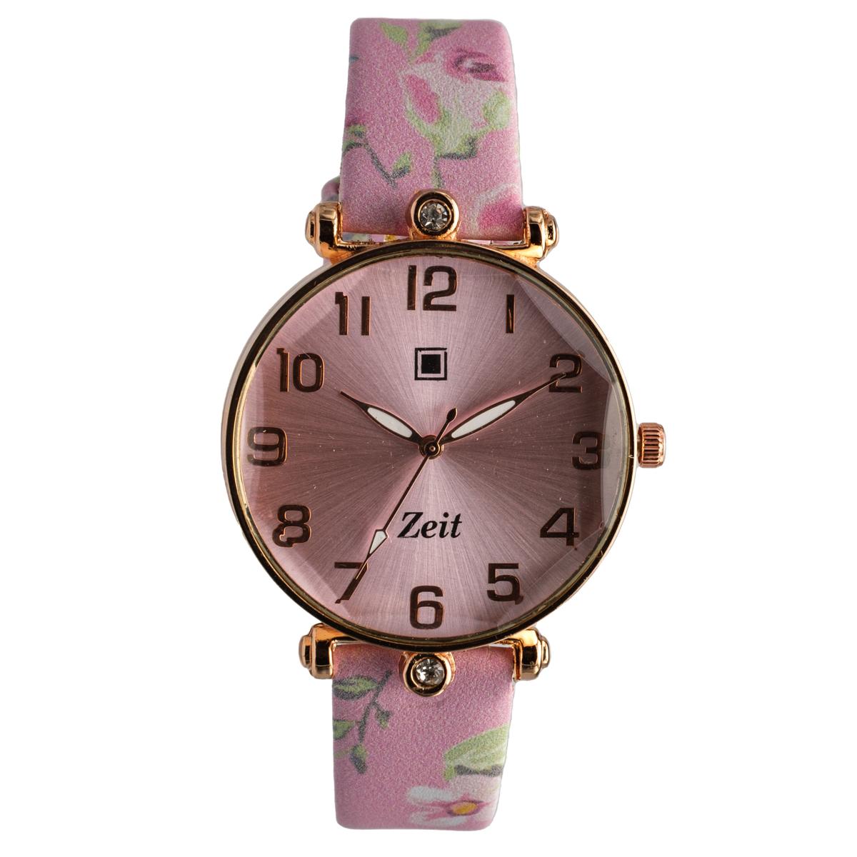 Reloj Análogo Zeit Dama Casual correa De Tacto Piel Flor