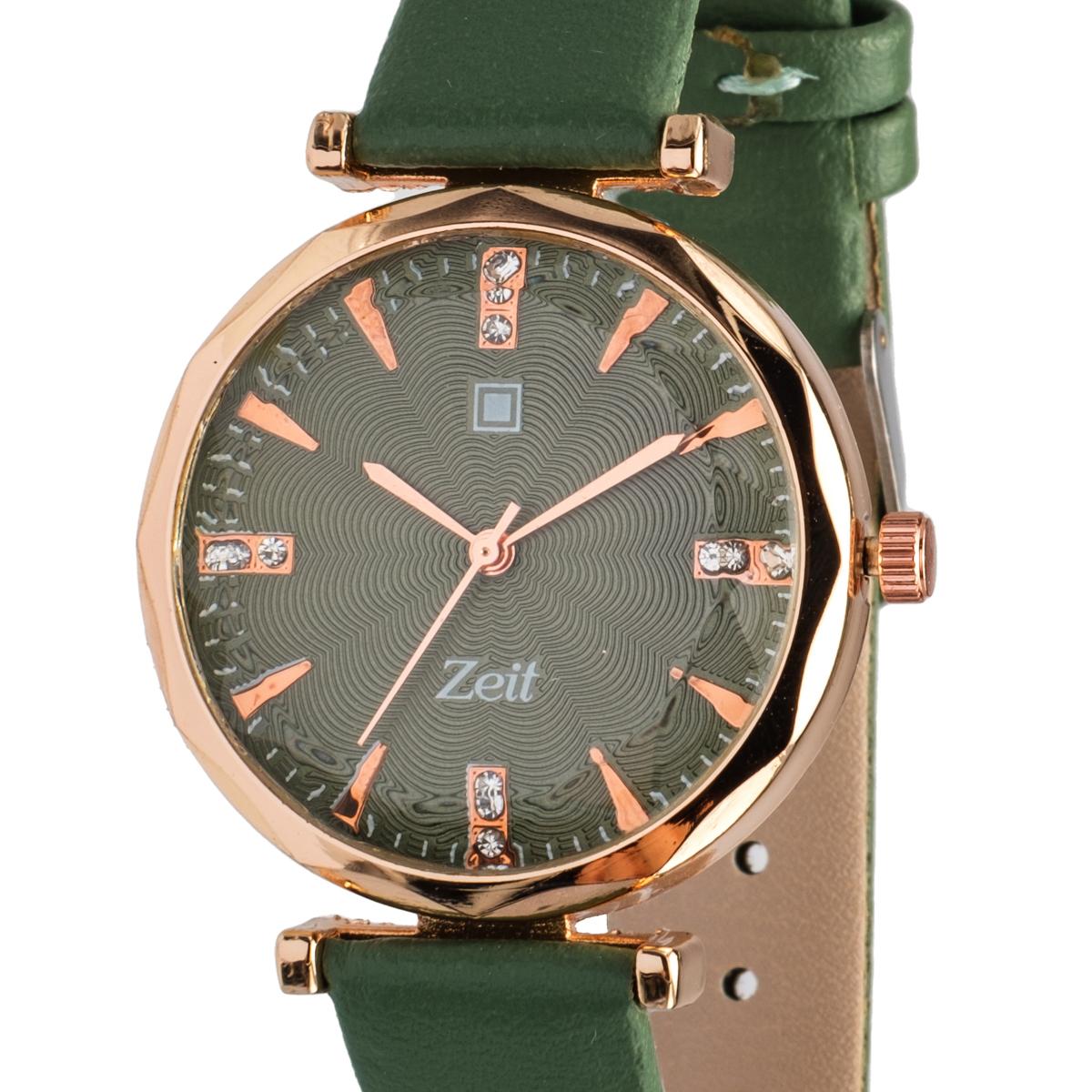 Reloj Análogo Zeit Dama Textura correa De Tacto Piel Casual