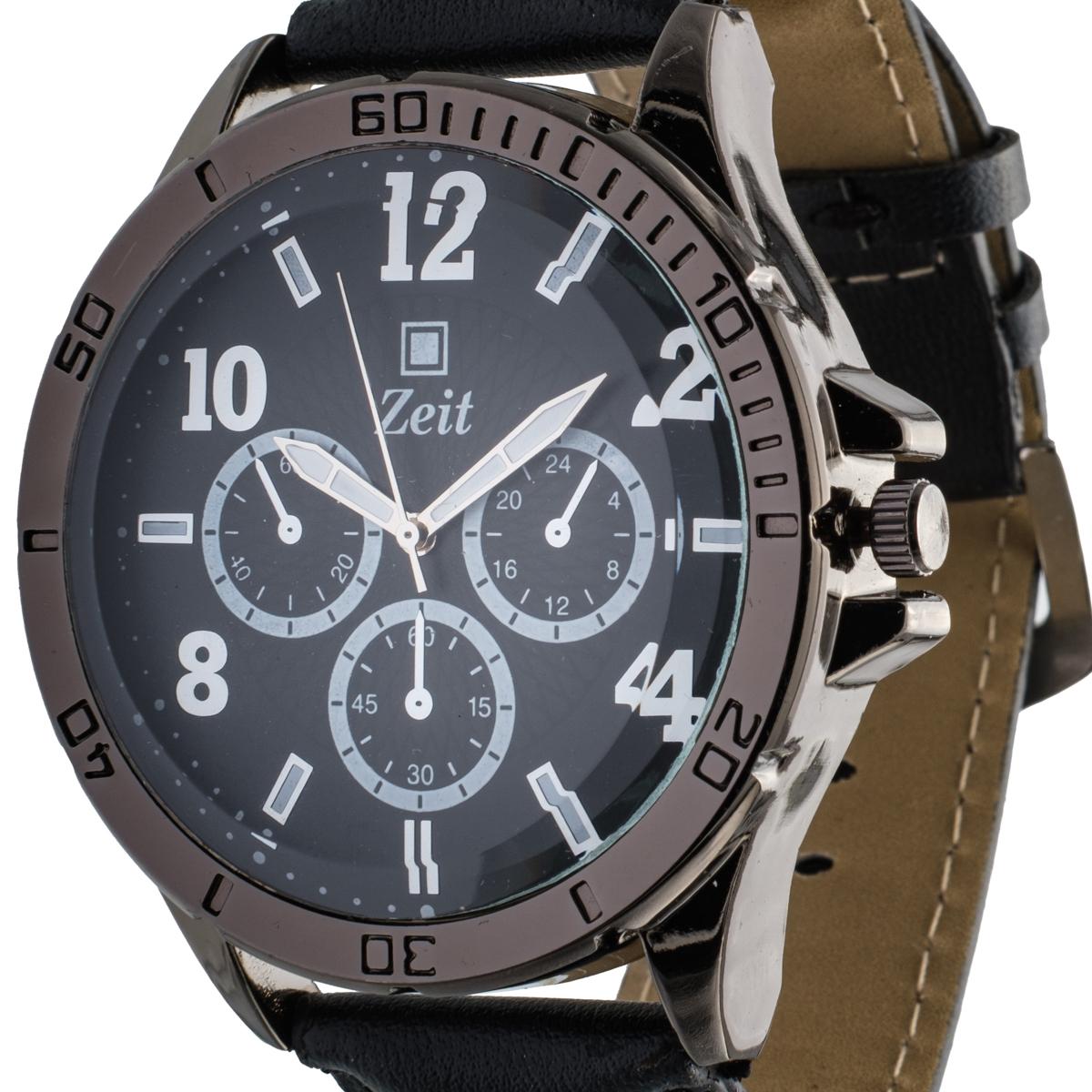 Reloj Análogo Zeit Caballero Casual Tacto Piel Simuladores