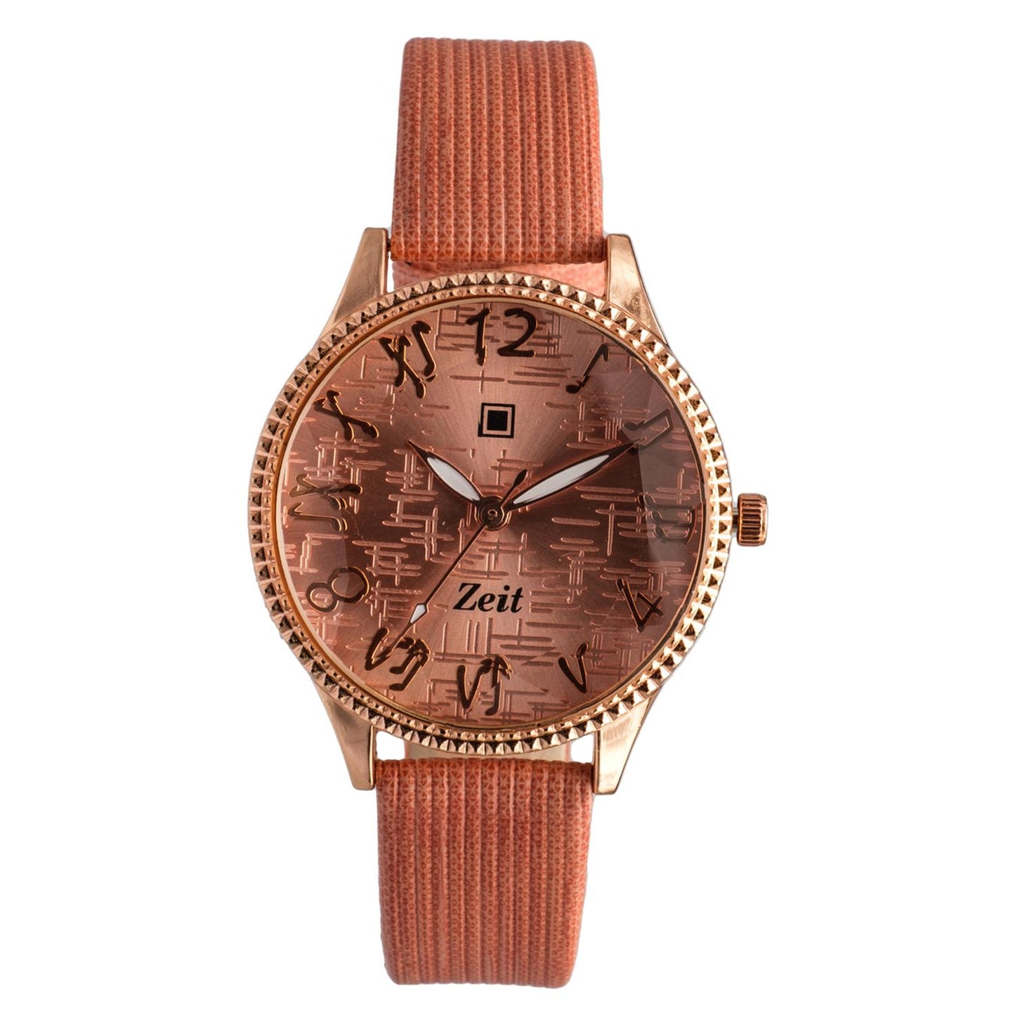 Reloj Análogo Zeit Dama Casual correa De Tacto Piel Textura