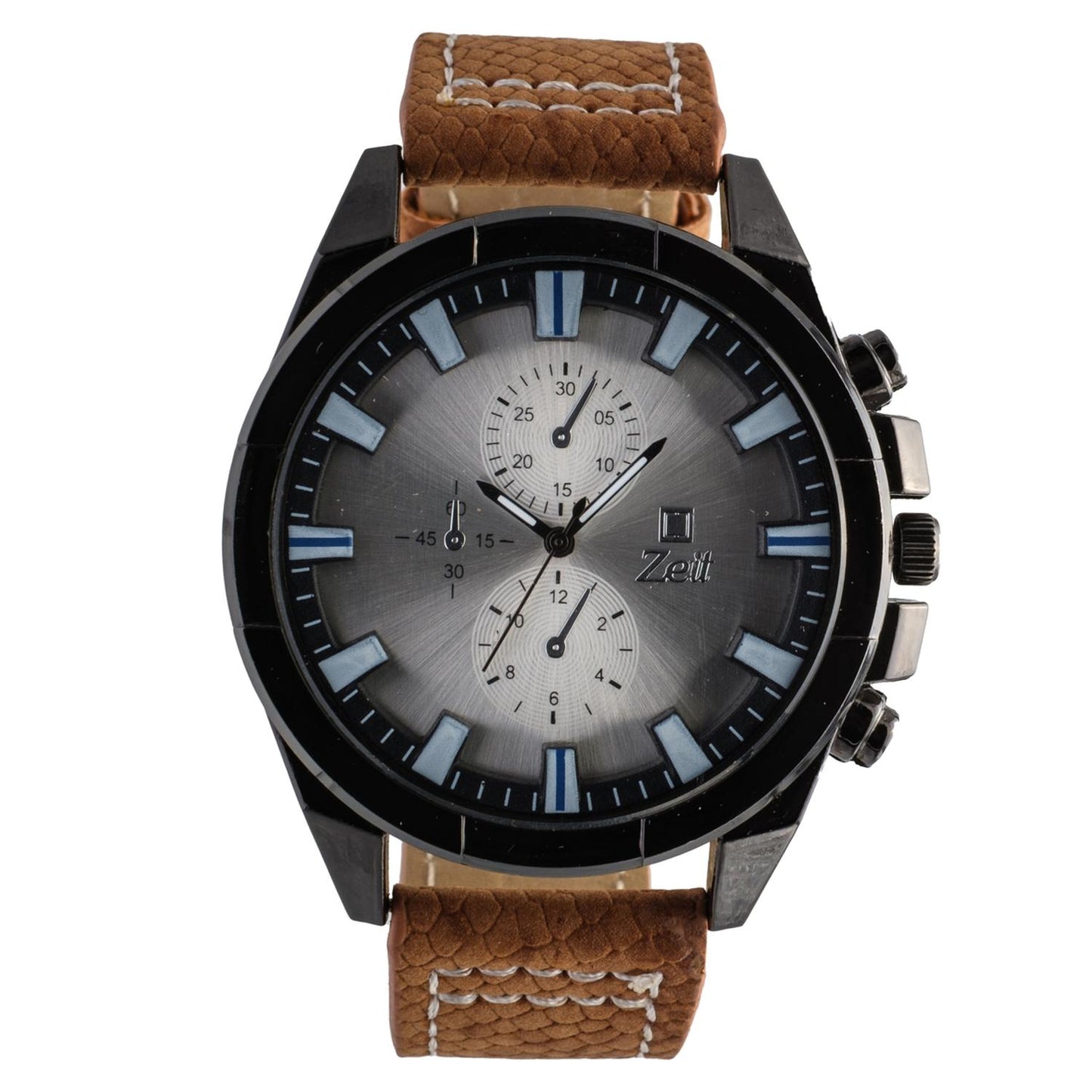 Reloj Análogo Zeit Caballero Correa De Tacto Piel