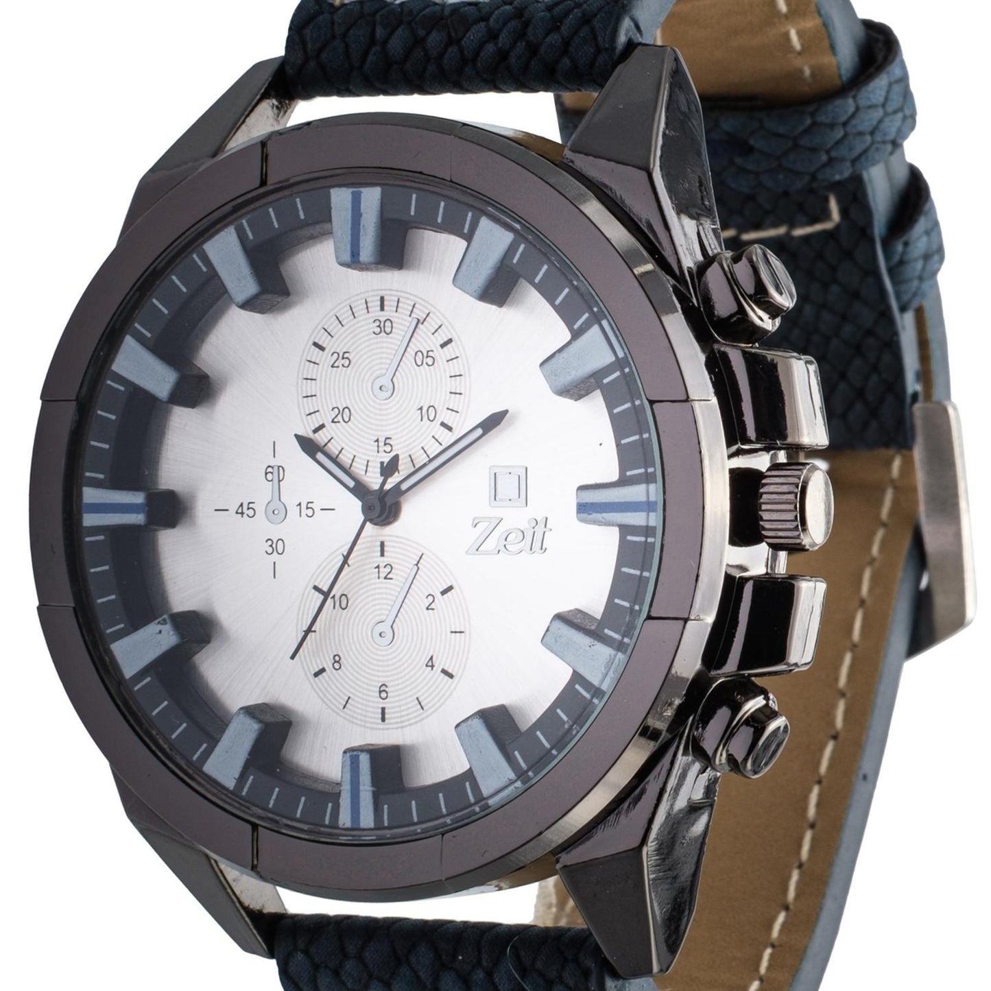 Reloj Análogo Zeit Caballero Correa De Tacto Piel