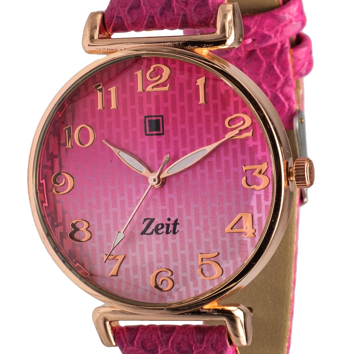 Reloj Análogo Zeit Casual correa De Tacto Piel Textura Dama