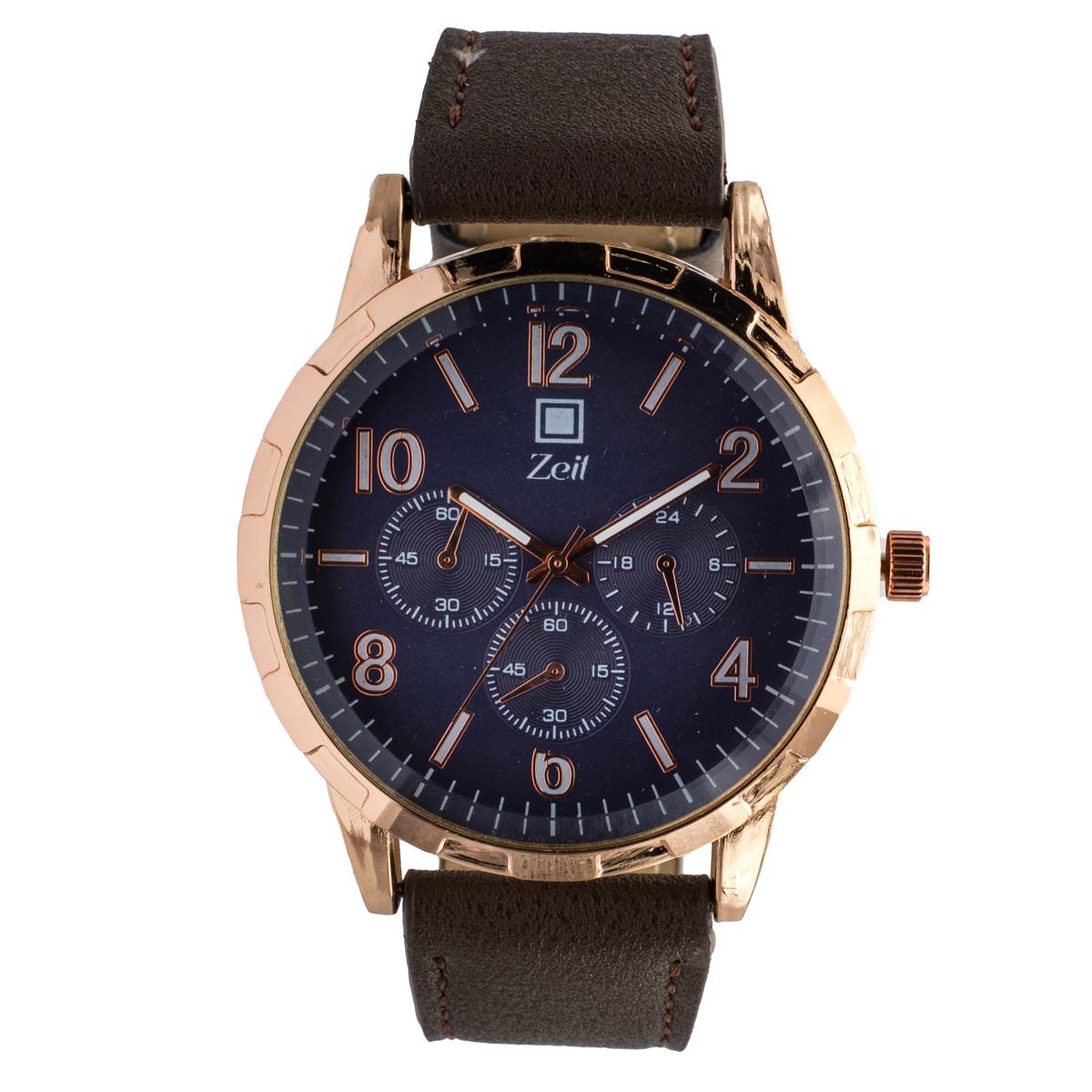 Reloj Análogo Zeit Caballero Casual Tacto Piel Simuladores