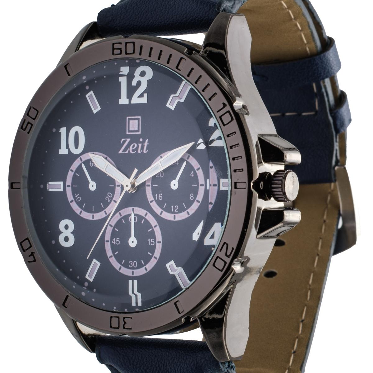 Reloj Análogo Zeit Caballero Casual Tacto Piel Simuladores