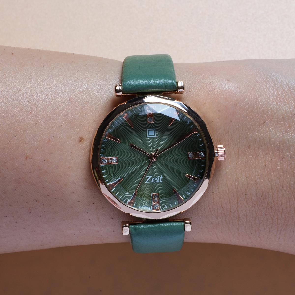 Reloj Análogo Zeit Dama Textura correa De Tacto Piel Casual