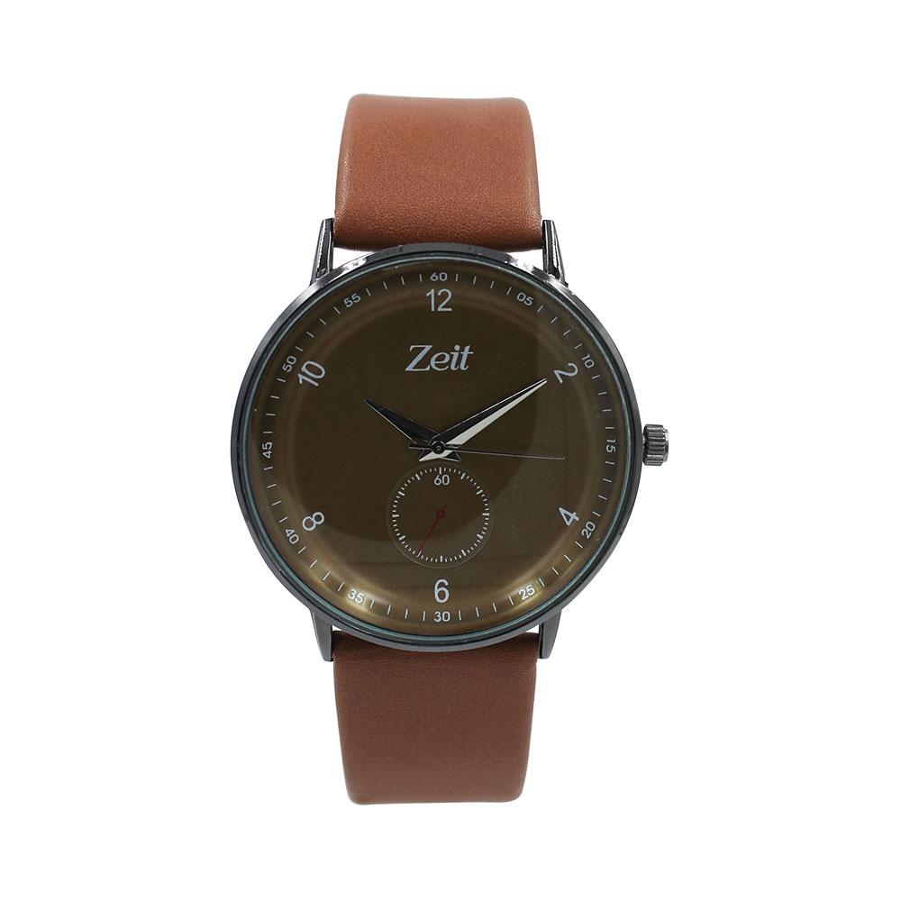 Reloj Zeit Análogo Hombre Tactopiel Café Claro - CB00018971