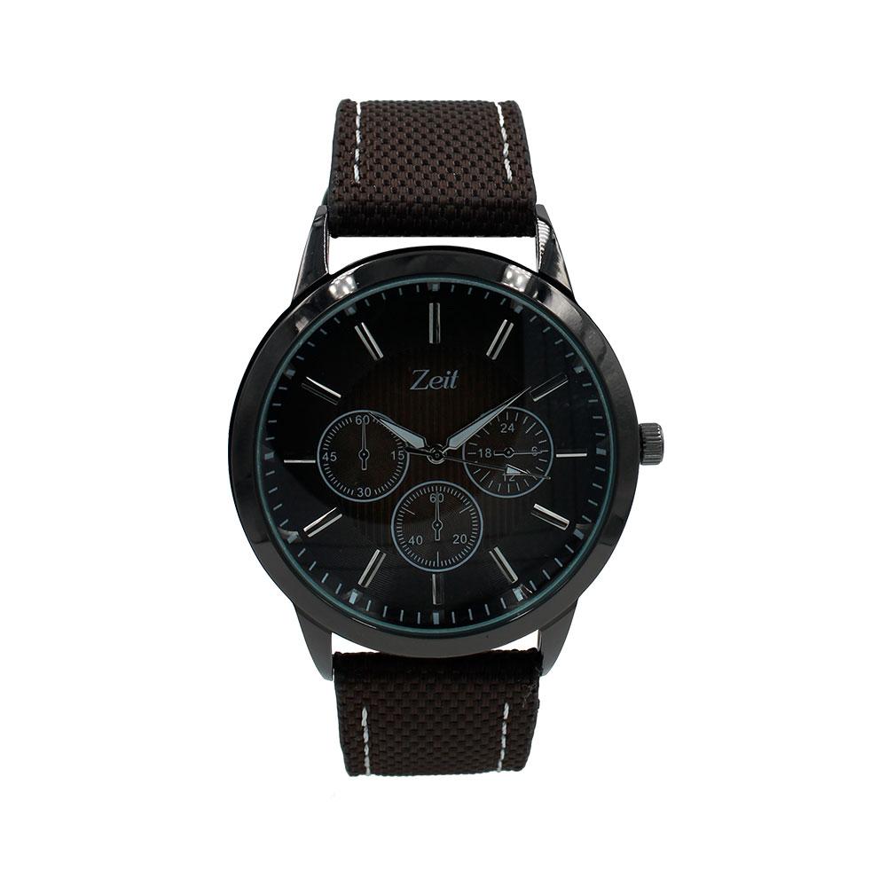 Reloj Zeit Análogo Hombre Tela Café - CB00019065