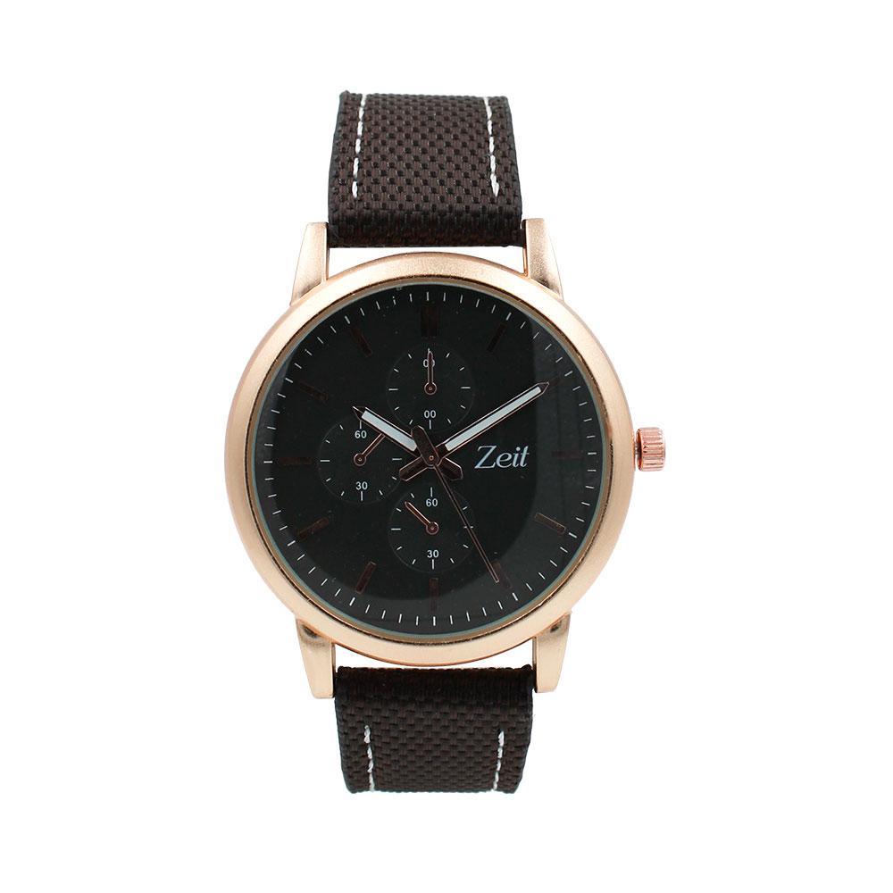 Reloj Zeit Análogo Hombre Tela Café - CB00019069