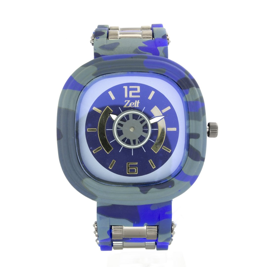 Reloj Zeit para Hombre de Silicón print militar rojo 19328