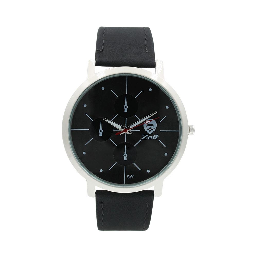 Reloj Zeit Hombre Tactopiel Negro Caja Plata - CB00019337