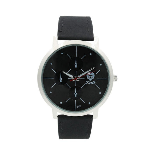 Reloj Zeit Hombre Tactopiel Negro  Caja Plata - CB00019337