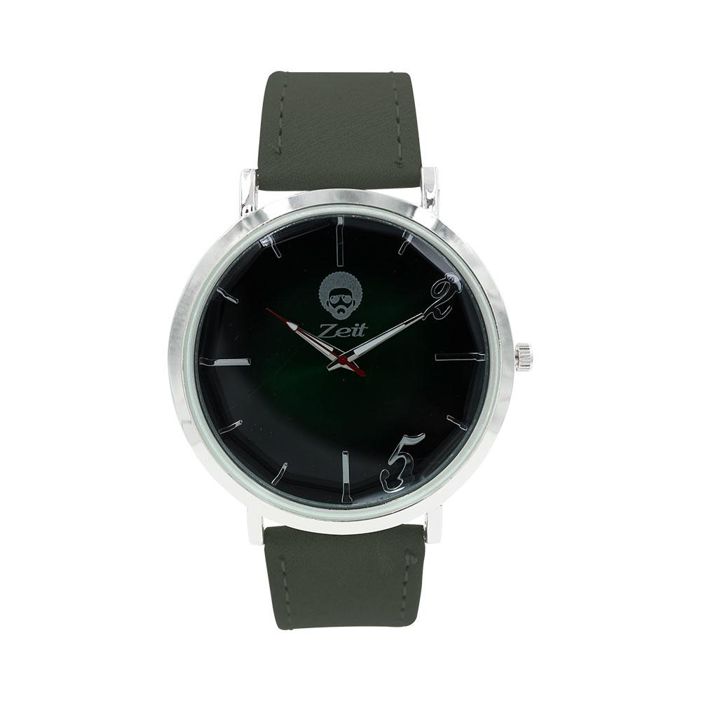 Reloj Zeit Hombre Tactopiel Olivo Caja Plateada - CB00019339