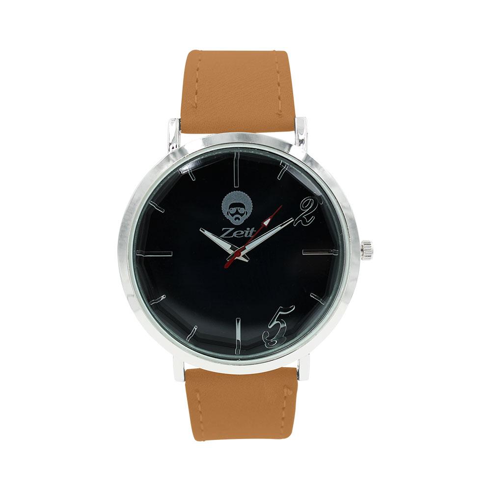 Reloj Zeit Hombre Tactopiel Camel Caja Plateada - CB00019401