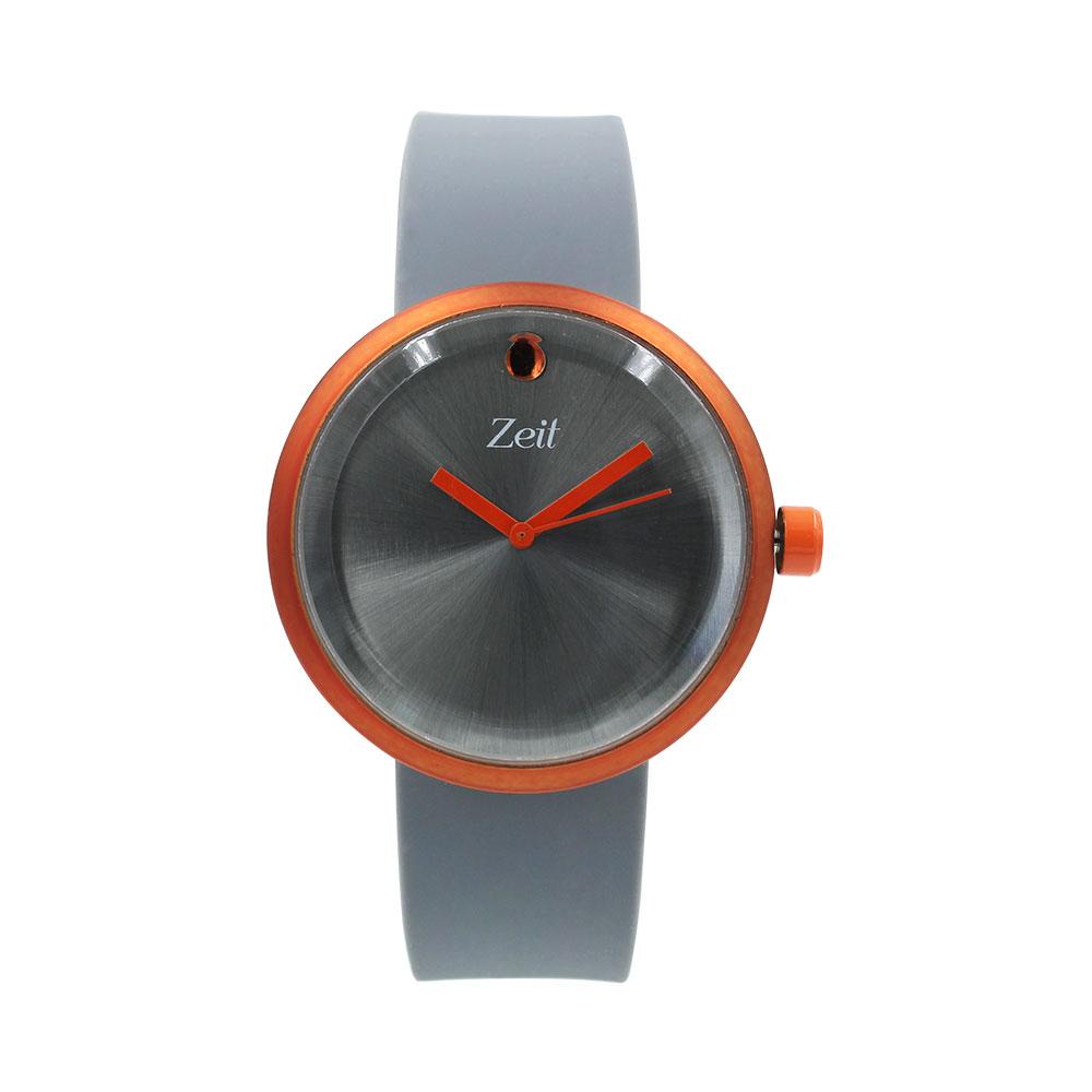 Reloj Zeit Hombre Caucho Gris Caja Neranja - CB00019989