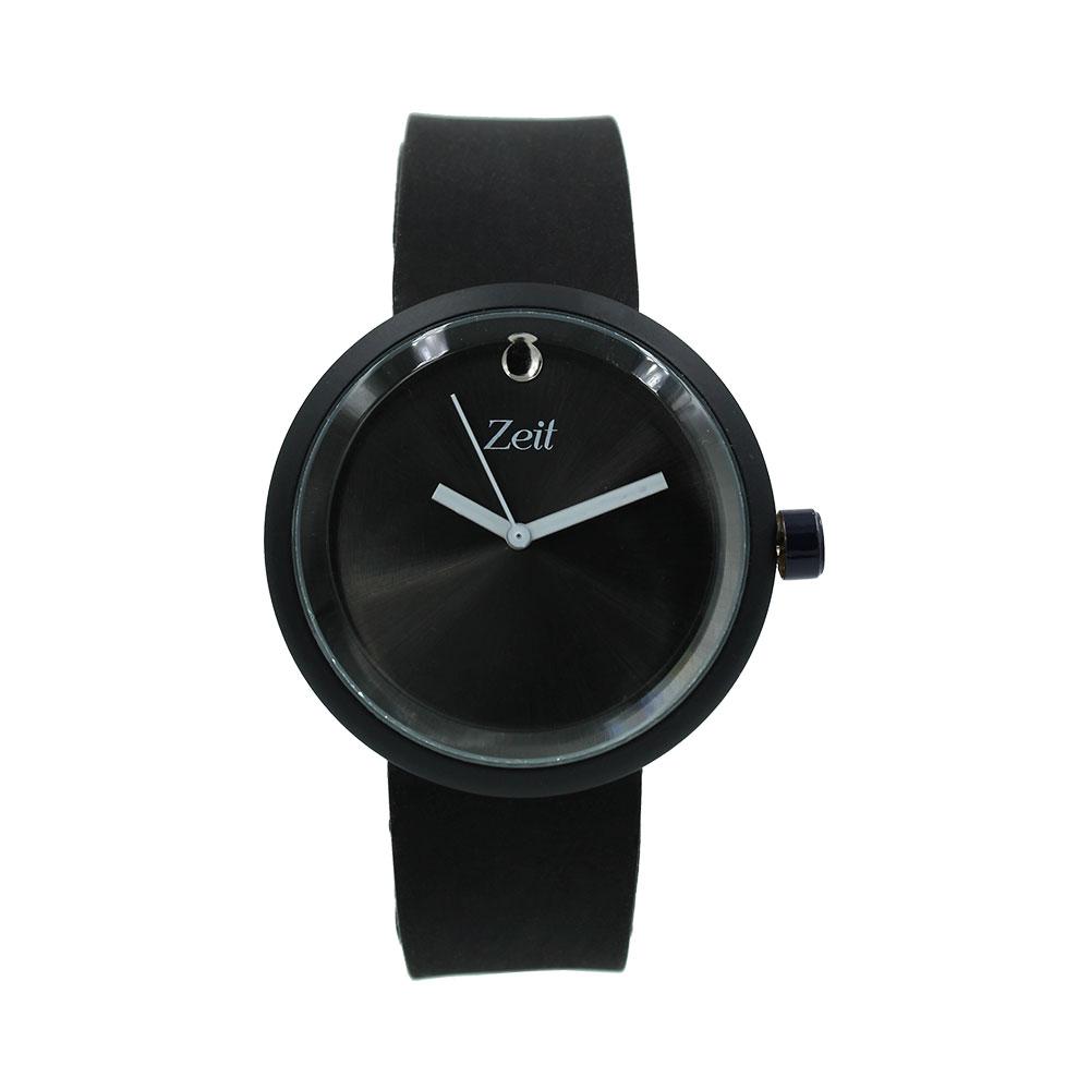 Reloj Zeit Hombre Caucho Negro Caja Negra - CB00019992