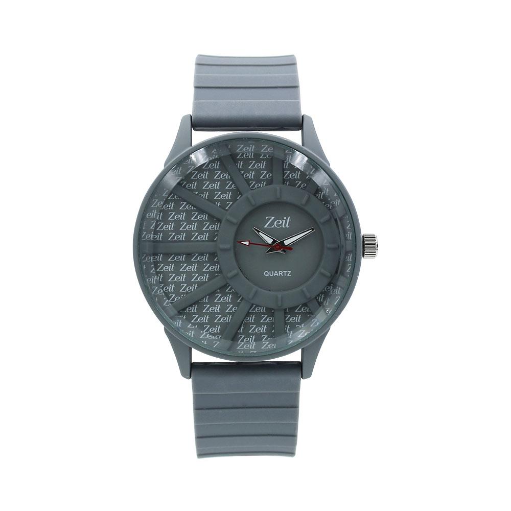 Reloj Zeit Hombre Caucho Gris Caja Gris - CB00019994