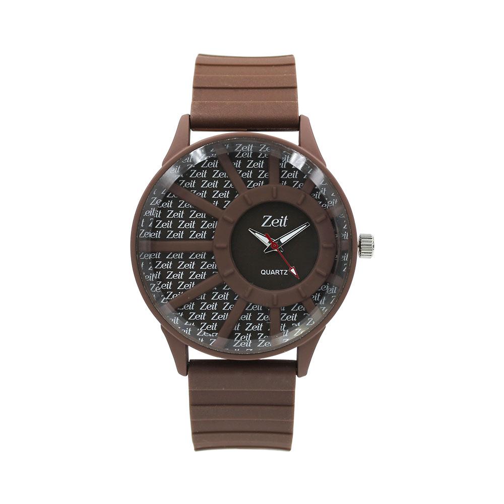 Reloj Zeit Hombre Caucho Café Caja Café - CB00019995